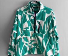 Pre Owned Dunnes Stores Green Geometric Fleece