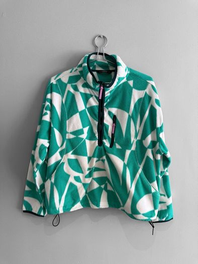 Pre Owned Dunnes Stores Green Geometric Fleece