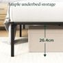 Modern 3ft Single Metal Bed Frame with Headboard (90 x 190 cm) Steel Slat Support, Easy Assembly Black Image 8
