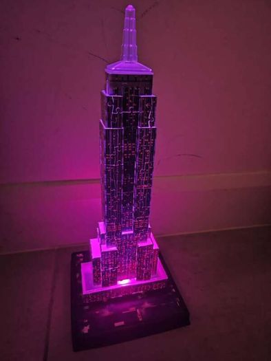 Empire State Building 216 Piece 3D Puzzle With Lights