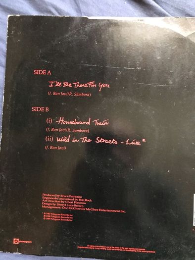 Vintage Bon Jovi Vinyl