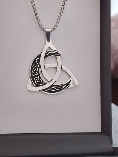 Celtic Moon Trinity knot pendant