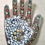 CLEARANCE Exquisite Metal Incense Holder with Genuine Stones - Perfect for Smudging & Ceremonial Use Image 3