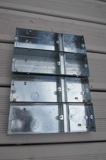 2 + 1 Flush Metal Boxes x 4 for Sale