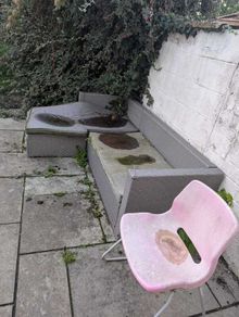 Free outdoor wicker couch