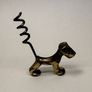 Vintage Art Deco Brass Figural Dog Corkscrew Antique 1930s Scottie Terrier Novelty Barware Sharp Tip Image 2