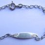 Vintage Silver Silver 925 ID Bar Chain Bracelet length 7,5" - 1,9g Image 2