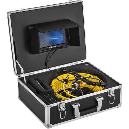 Sewer Camera, Pipe Inspection Camera 30M, Sewer Inspection Video Camera 7"Monitor Pipeline Inspection Camera Drain Camera Industrial