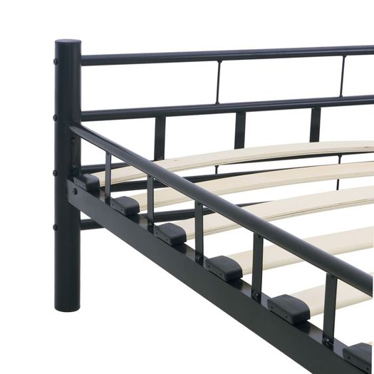 Bed Frame Black Steel 200x200 cm
