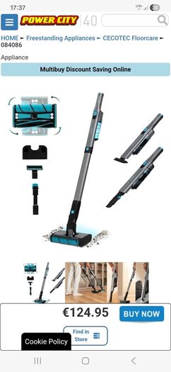 Cordless hoover