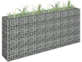 Gabion Raised Bed Galvanised Steel 180x30x90 cm