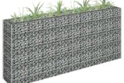 Gabion Raised Bed Galvanised Steel 180x30x90 cm