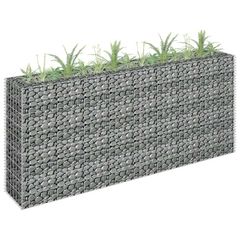 Gabion Raised Bed Galvanised Steel 180x30x90 cm
