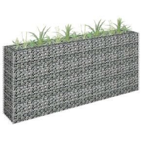 Gabion Raised Bed Galvanised Steel 180x30x90 cm