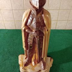 Vintage Knight Fireside Companion Guard/ Cast iron and enamel
