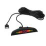 Rear Reversing Car Parking Sensors 4 Sensors Kit Audio Buzzer Alarm LED Display, DC 12V Image 2