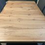 Large Extendable Solid Wood Table and Chairs - 6 Dark Grey Image 2