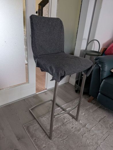 Stainless steel bar stool (covers not included)