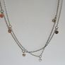 Vintage Sterling Silver 925 Long Dangles Charms Necklace  Length 19" - 4,6g Image 2