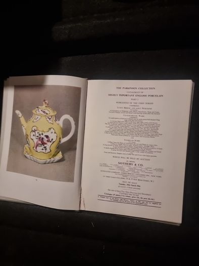 1966 Sothebys Catalogue of Highly Important English Porcelain, the property of Selwyn Parkinson. Worcester the first period. (hardback)