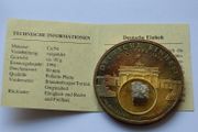 Berlin wall Germany reunification 1990 Gold gilded proof in case