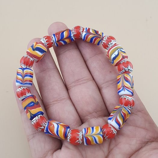 Vintage Venetian Style trade Glass Beads Bracelet
