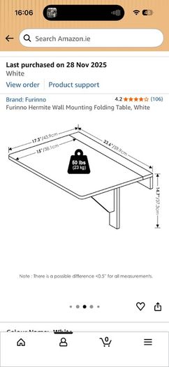 Wall-Mounted Folding Table