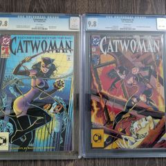 Catwoman Issue 1 and 2 CGC 9.8 Graded Comic Books Batman Balent DC