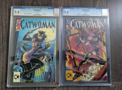 Catwoman Issue 1 and 2 CGC 9.8 Graded Comic Books Batman Balent DC