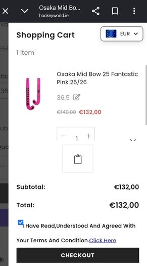 Hockey Stick (OSAKA 37.5 Mid bow)