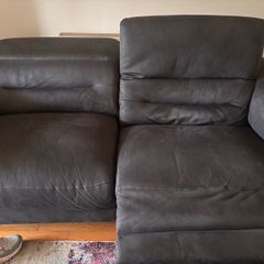 Stunning three piece suede leather suite.