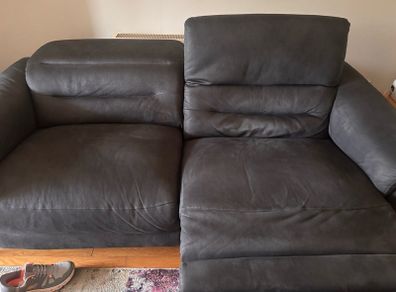 Stunning three piece suede leather suite.