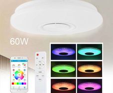 60W LED Full Color Ceiling Light RGB Dimmable Bluetooth Music Speaker APP Remote