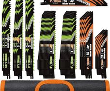 36-Piece Reciprocating Saw Blade Set with Organizer Pouch - Metal&Wood Cutting, Pruning Saw Blades