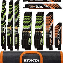 36-Piece Reciprocating Saw Blade Set with Organizer Pouch - Metal&Wood Cutting, Pruning Saw Blades