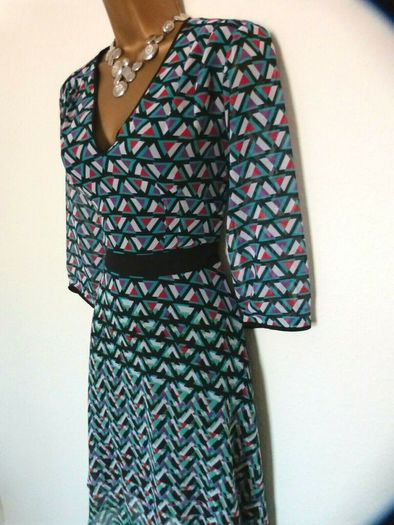 Karen Millen Geometric Asymmetric Dress - Multicolour