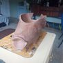 Large vintage hardwood koi carp planter Image 6