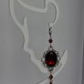 Gothic Ornate Filigree Deep Red Garnet Tassel Earrings Image 7