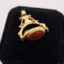 Antique gold plated fob pendant Image 2