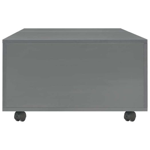 Coffee Table High Gloss Grey 120x60x35 cm