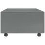 Coffee Table High Gloss Grey 120x60x35 cm Image 2