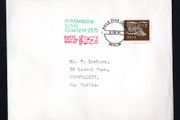 1971 Ireland Eurovision Song Contest in Dublin (Gaiety Theatre Dublin) Cancel tying 2 1/2p Gerl definitive on plain cover