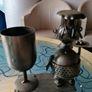 Metal chef ornament with wine glass holder Image 6
