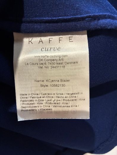 Brand new blue Kaffe Curve jacket