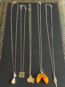 sterling silver necklaces lot