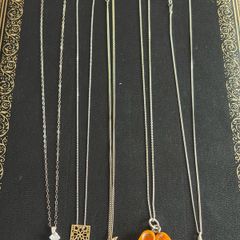 sterling silver necklaces lot