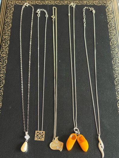 sterling silver necklaces lot