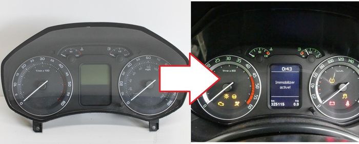 Skoda Octavia mk2 vRS diesel clocks (pre-facelift)