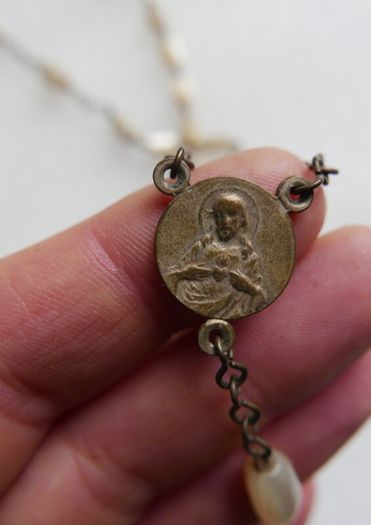 Vintage Mother of Pearl Rosary Beads