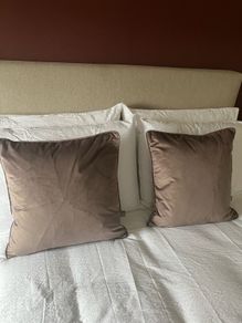 Scatterbox Bellini Mink Velour Cushions Brand New x2